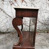 Console in walnut and marble, early 19th century