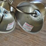 Danish Mid-Century Glass and Brass Chandeliers by Vitrika