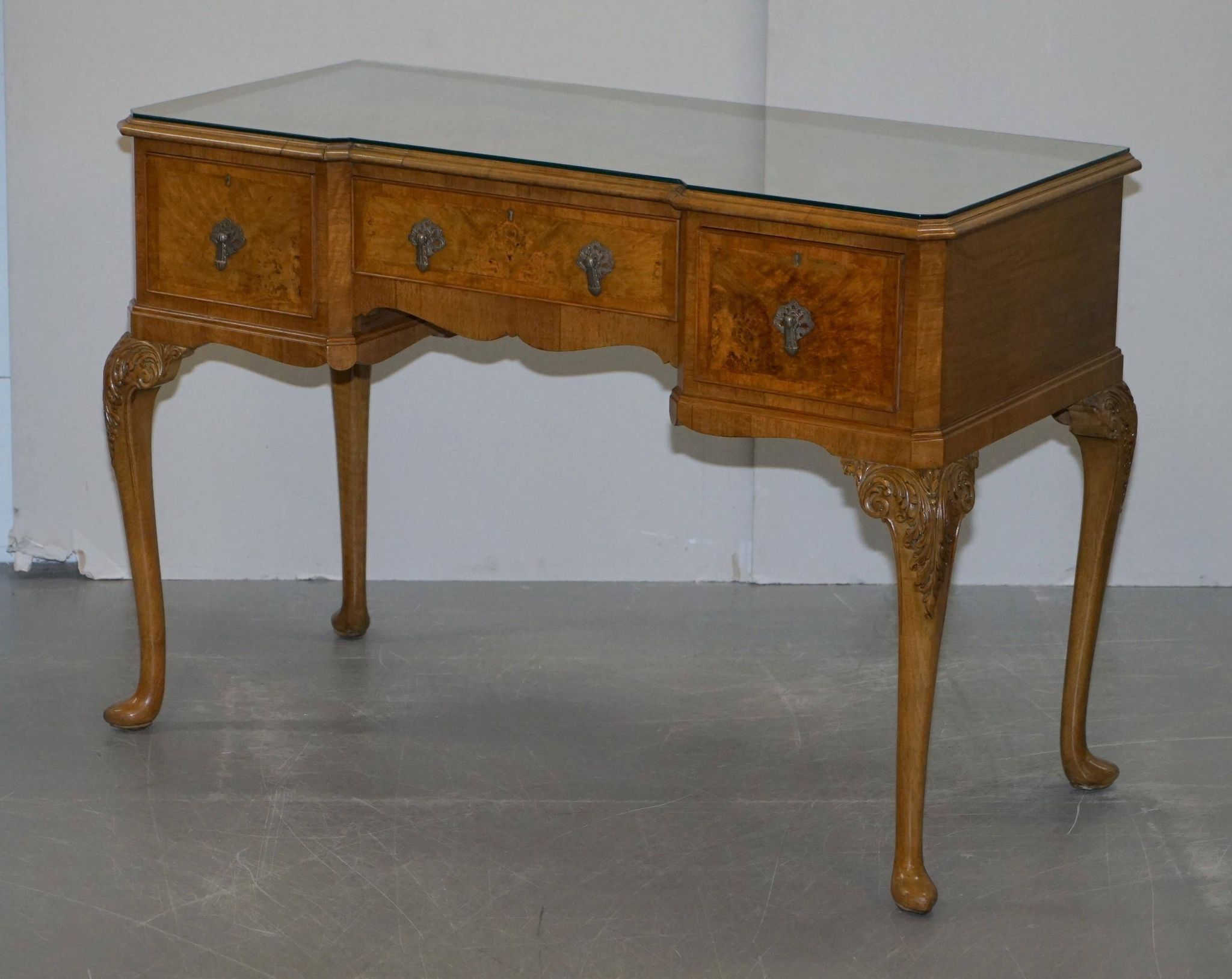 Console Burr Walnut Art Deco Denby & Spinks Breakfront