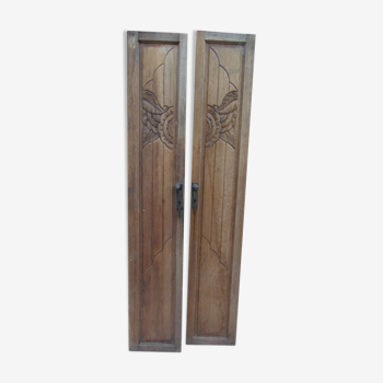 Art deco gross oak cabinet doors