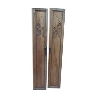 Art deco gross oak cabinet doors