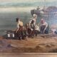 Old Painting French School Marine Port 19th Century Gaultier