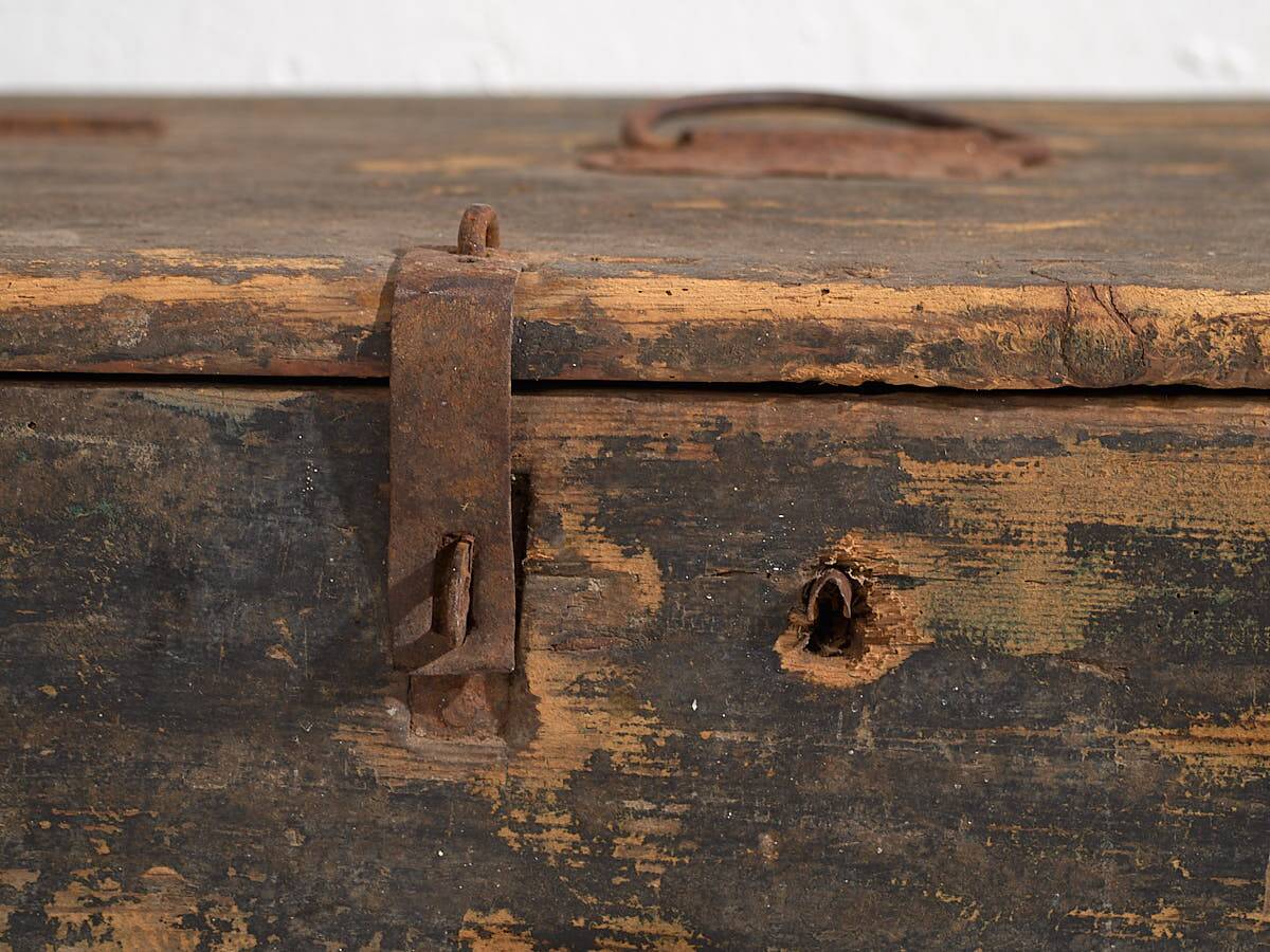 Old cobalt blue ammunition chest (c.1900) #64