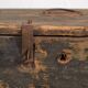 Old cobalt blue ammunition chest (c.1900) #64