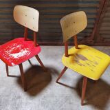 Pair of wooden chairs published by Ton 1960