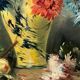 Still life with flowers. Oil on canvas. Artist's signature.