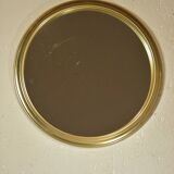 Round gold metal mirror 31 cm