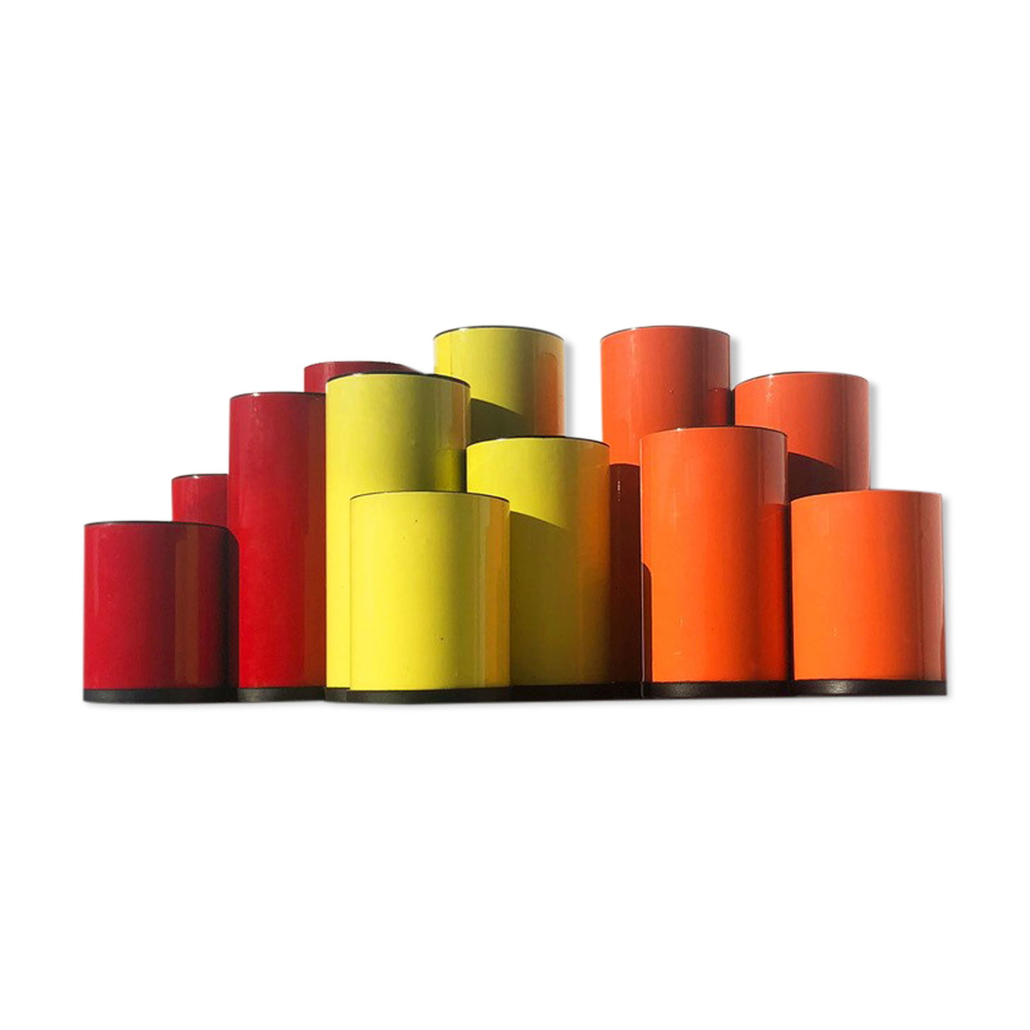 Set of three pencil pots. Germany, 1970s.