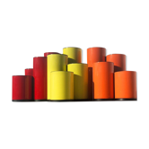 Ensemble de trois pots à crayons Allemagne années 70.