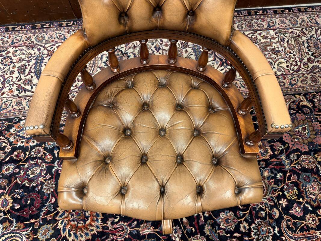 English Chesterfield Office Chair Captain Chair