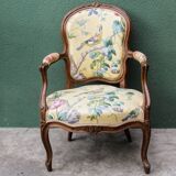 Cabriolet armchair, Louis XV period, 18th century