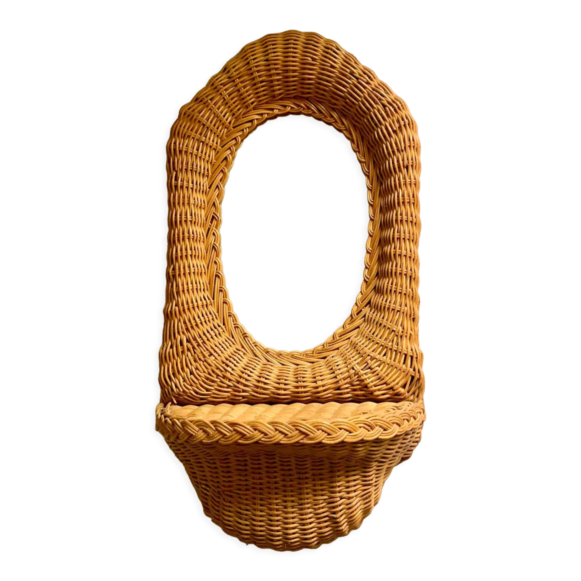 Wicker mirror from the 60s