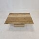 Italian coffee or side table in travertine, 1980s