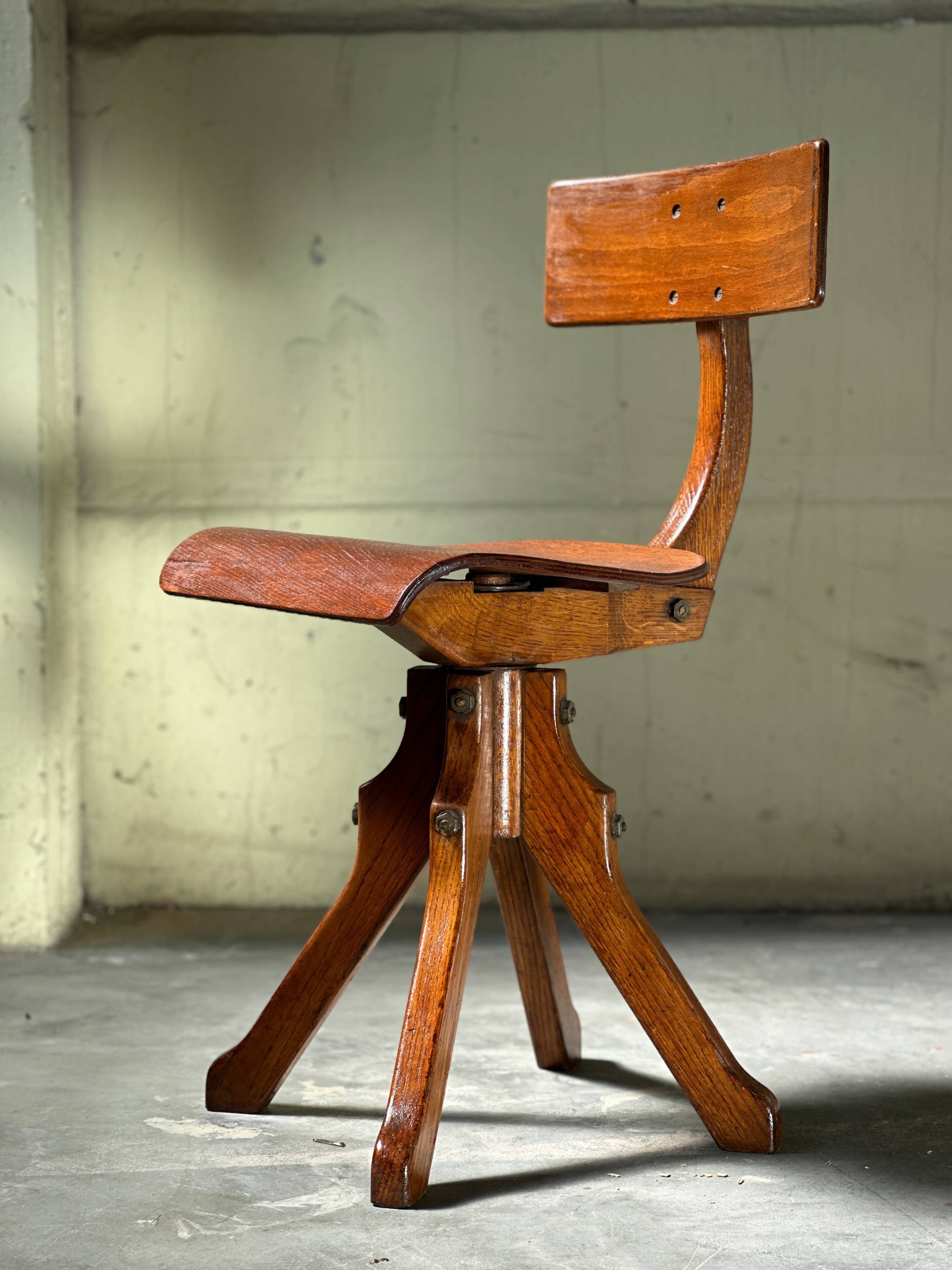 Industrial wooden chair 1920s