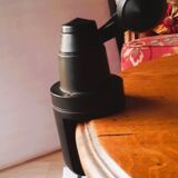 Old black Jieldé workshop lamp with clamp, 2 arms (35 and 50cm) - E27 150W.