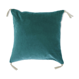 Velvet cushion 45x45cm duck blue color