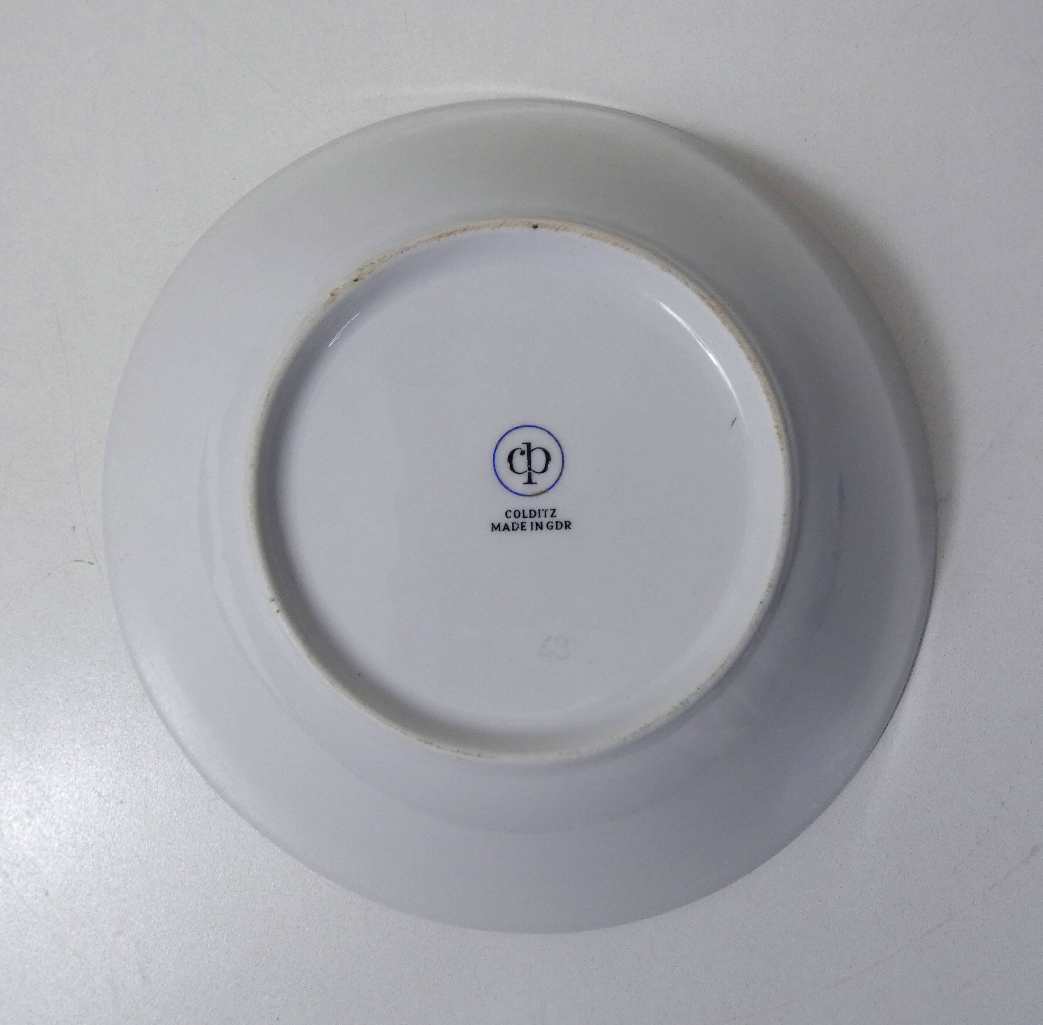 Vintage saxony porcelain salad bowl gdr colditz