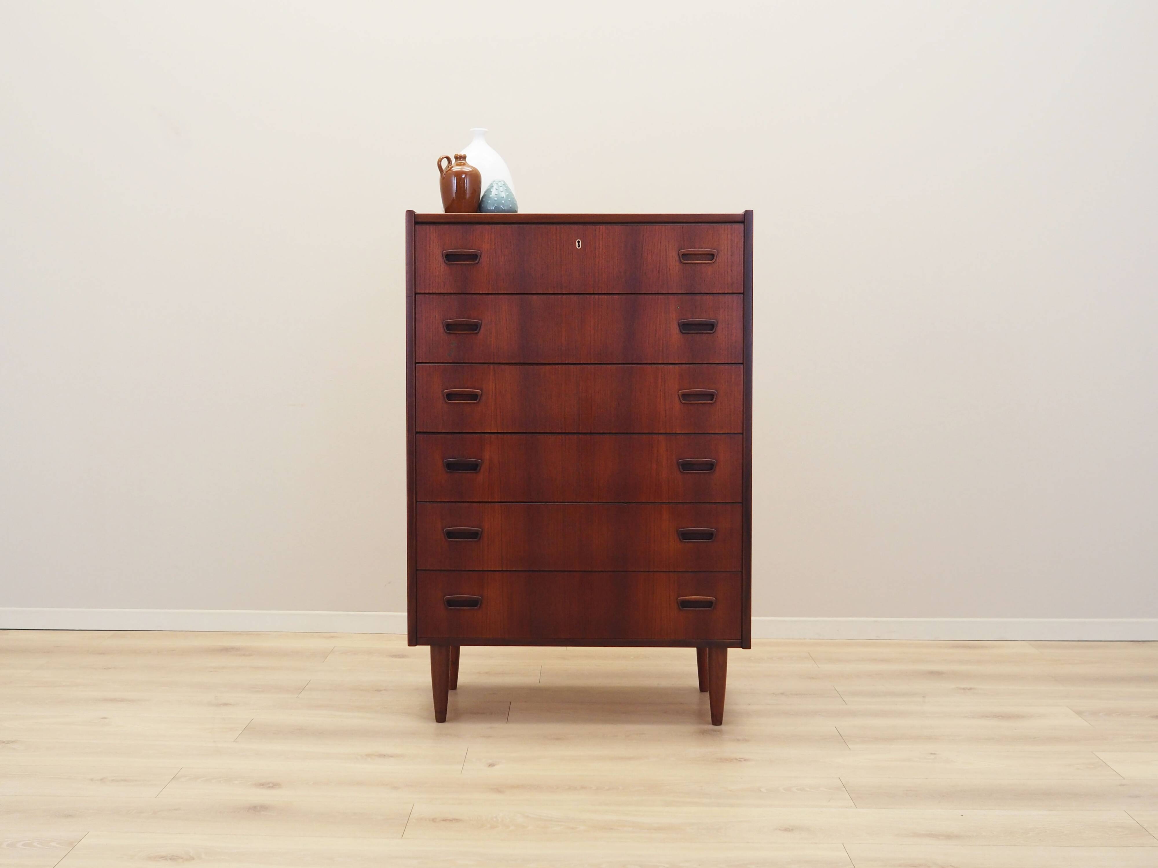 Teak chest of drawers, Danish design, 1970s, production: Denmark