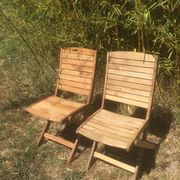 Pair of garden folding chairs
