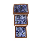 Set of 3 nesting tables in rosewood and ceramics, Sweden, 1960