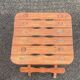 Pair of vintage folding wooden stools from Tyrol mountain