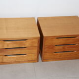2 blocks / bedside tables plated pine