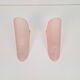 Vintage Triangular Conical Wall Sconces in Pink Frosted Glass from Lumal-It, 1990s, Set of 2