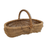 Vintage braided rattan basket