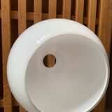 Globe ball in vintage white opaline