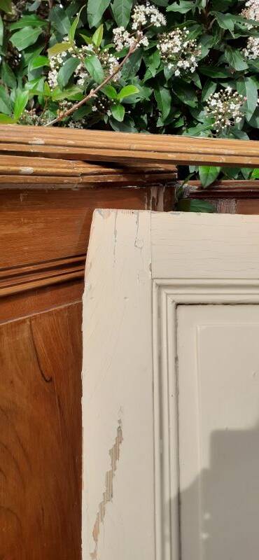 Low wall panelling 8.65m panelled with mouldings wainscoting skirting.