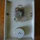 German-made earthenware wall clock 'S', vintage 1950s