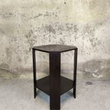 Vintage wooden pedestal table in art deco style