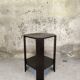 Vintage wooden pedestal table in art deco style
