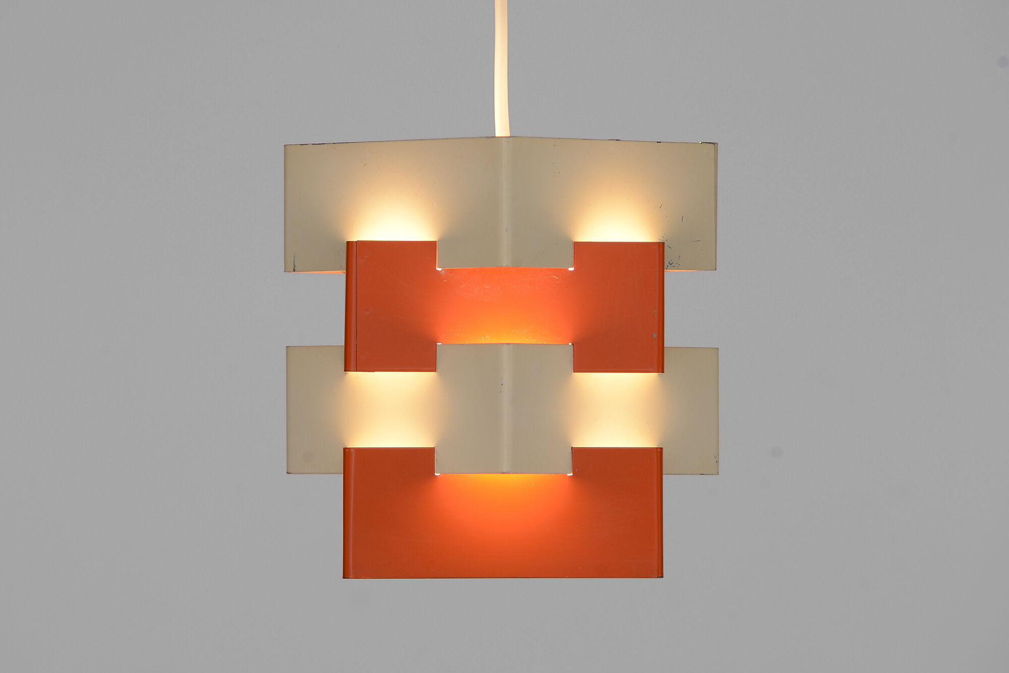Metal pendant light "Nift" by Kronobergsbelysning. Sweden 1960s