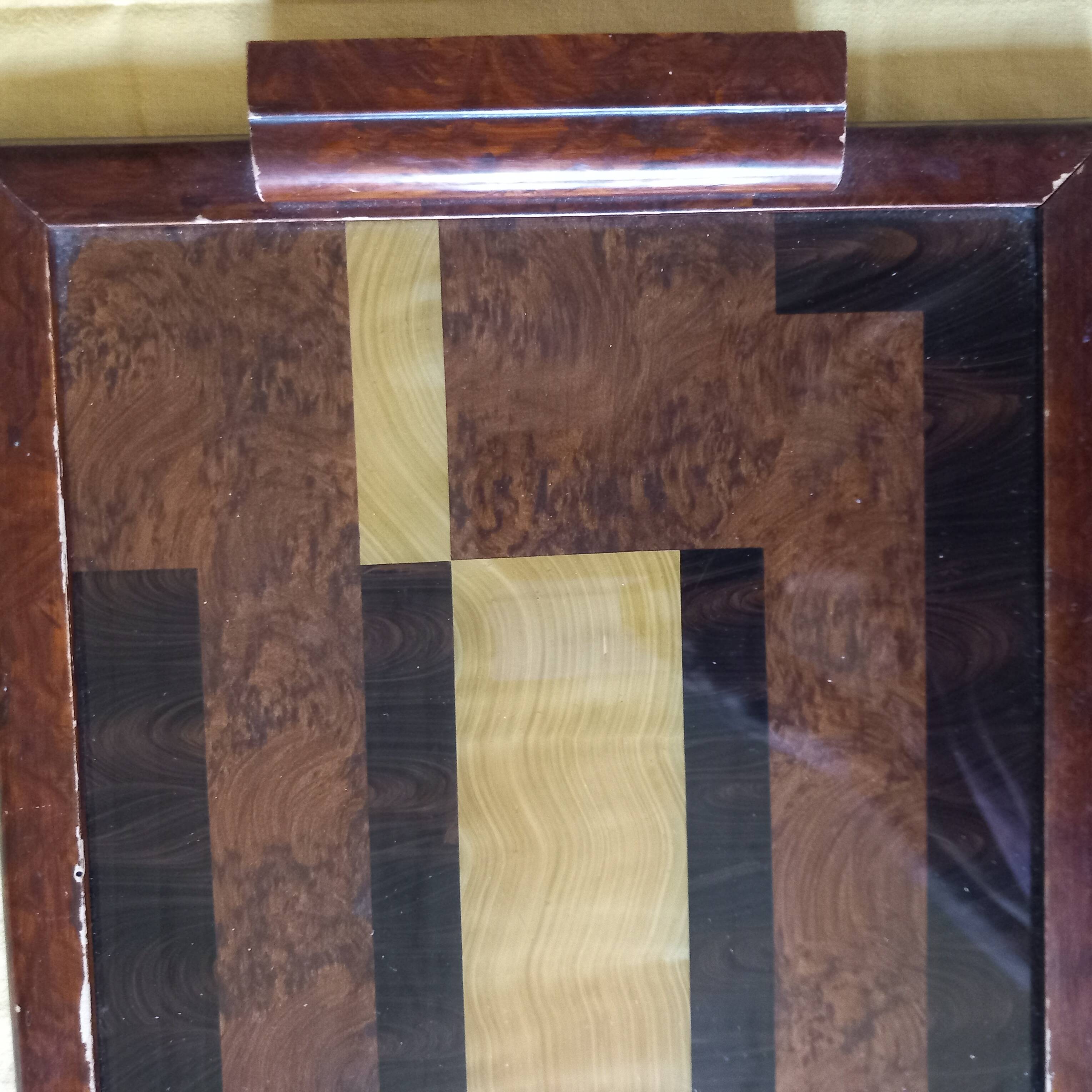 Marquetry serving tray