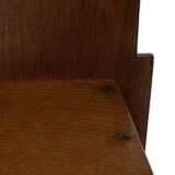 Art Deco wooden wall shelve rack in oak minimalist design