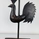 Wrought iron rooster lamp, brutalist, vintage, 1970