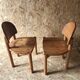 Pair of solid pine chairs by Rainer Daumiller, Germany 1960