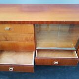 Mahogany, sycomore and brass sideboard, 1961