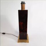 Lamp - briar and brass lucite effect - 1980s - vintage.