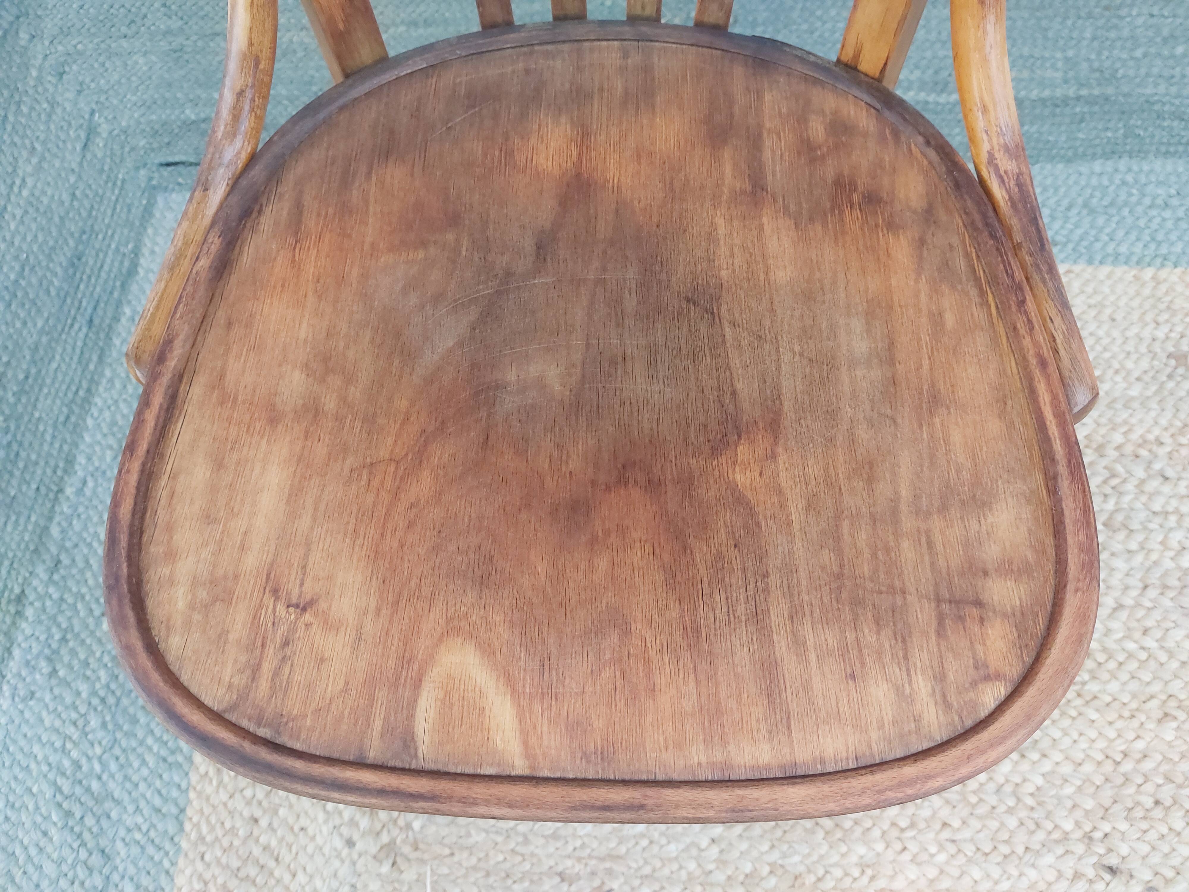 wooden swivel chair, height adjustable