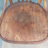 wooden swivel chair, height adjustable