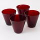 Four Kartio drinking glasses by Kaj Franck, mid-century style, from Nuutajärvi Nottsjö, Finland.