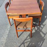 Series of 6 teak chairs around 1960