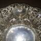 Art Nouveau style silver metal basket