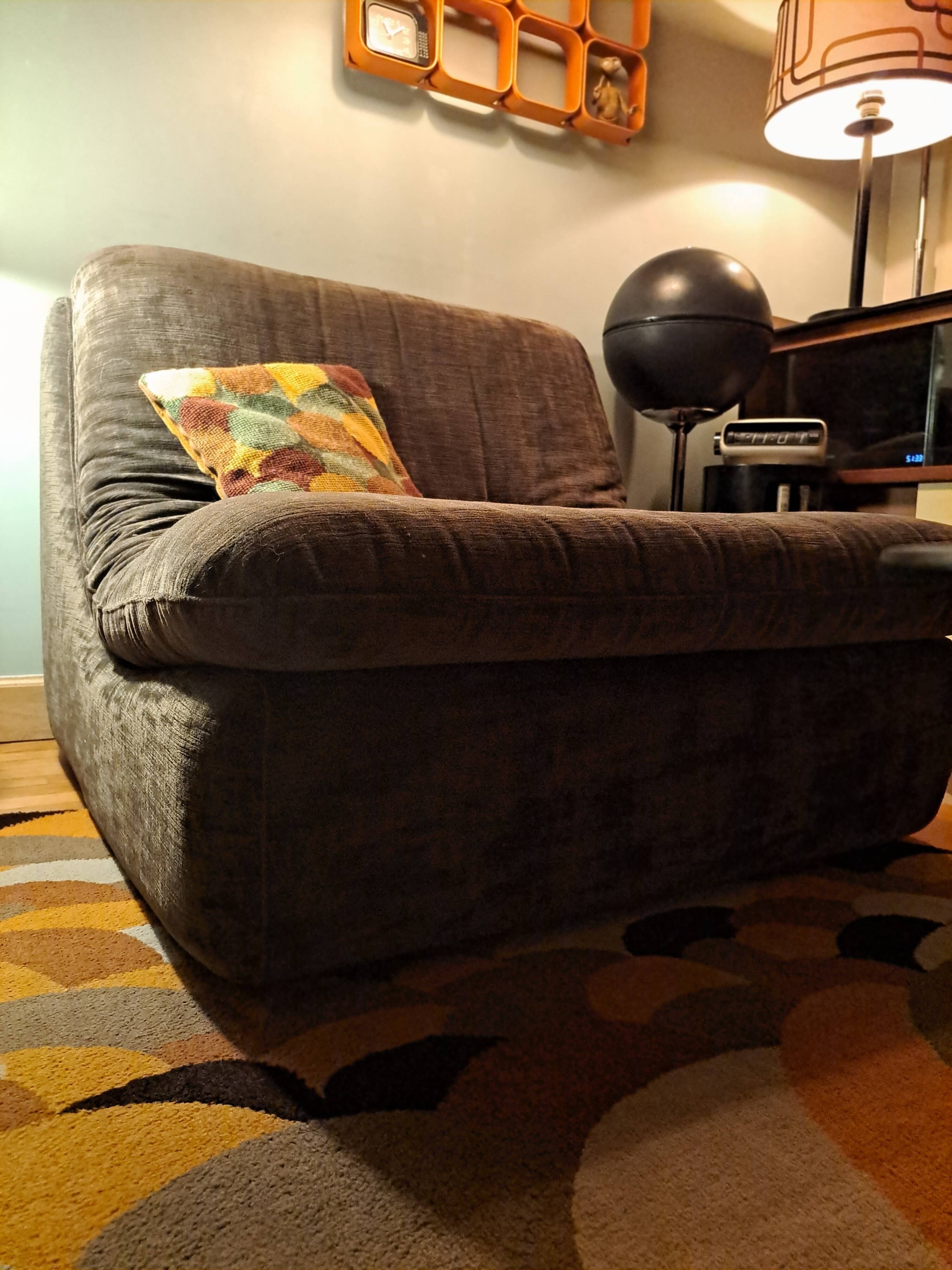 Steiner chair 1970 velvet ribbed brown