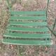 Antique folding garden chairs with wooden slats