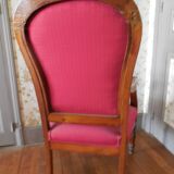 Fauteuil ancien restauré retapissé Louis-Philippe d’époque