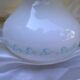 Set of 2 white glass lampshades