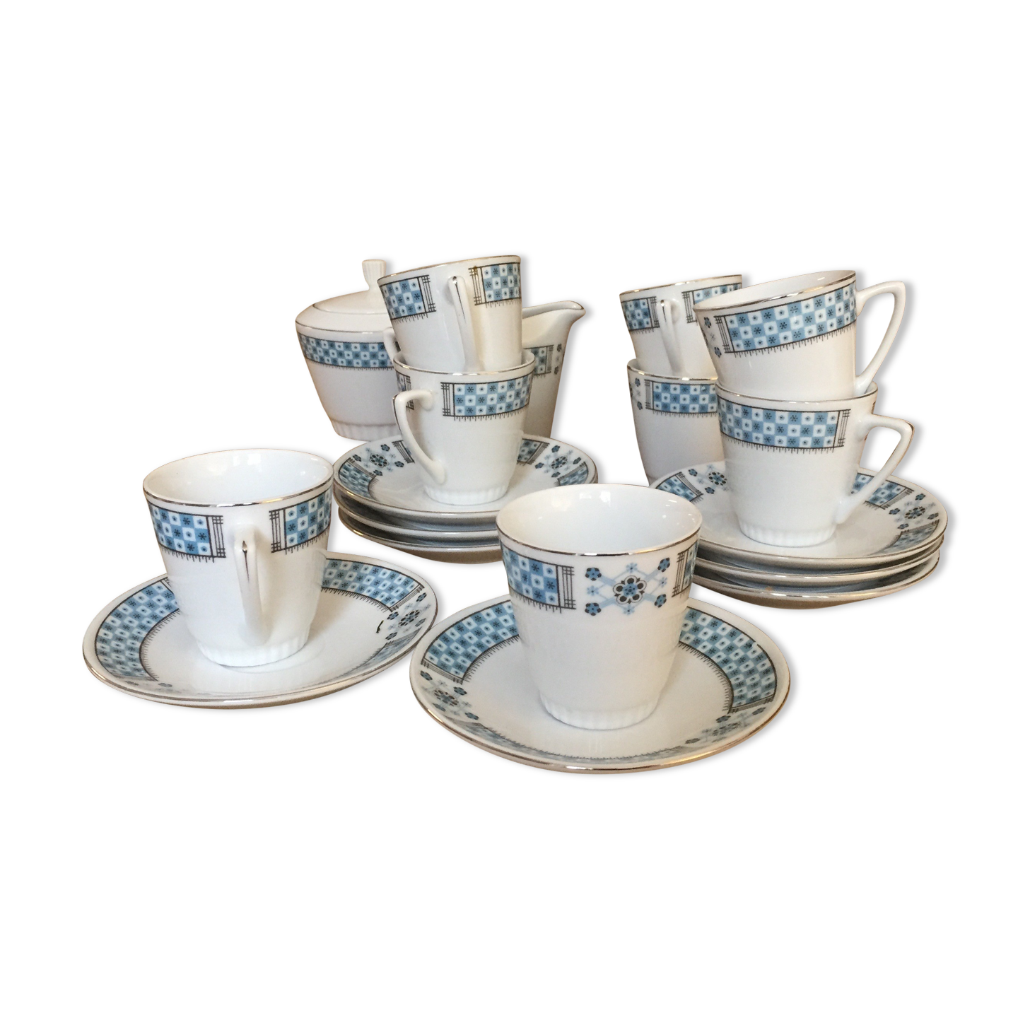 Coffee service China, 18 pieces